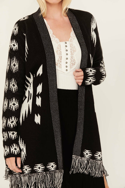 Mamie Southwestern Print Cardigan