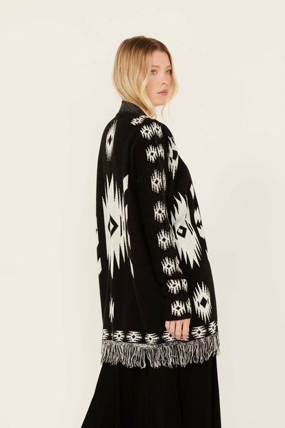 Mamie Southwestern Print Cardigan