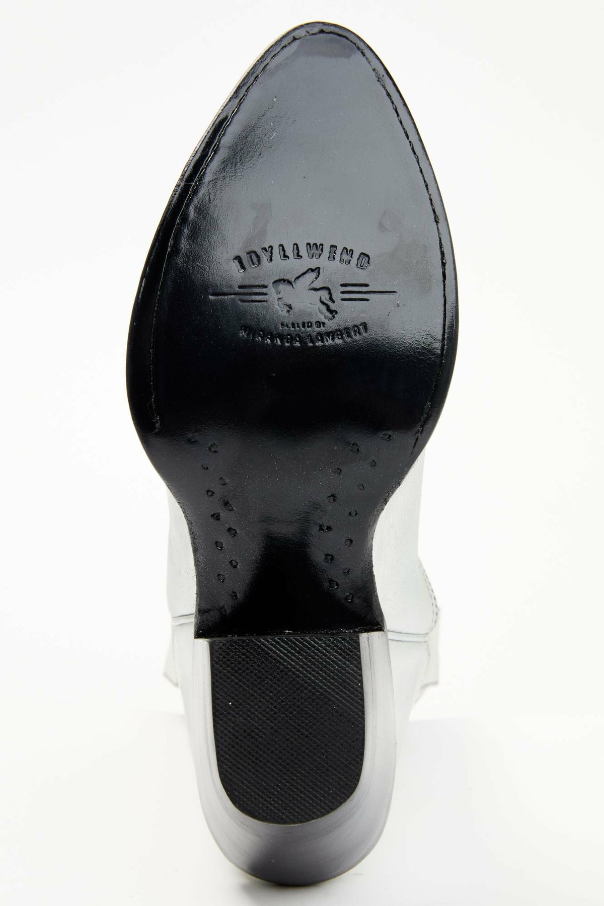 Wheels Silver Leather Western Booties - Round Toe