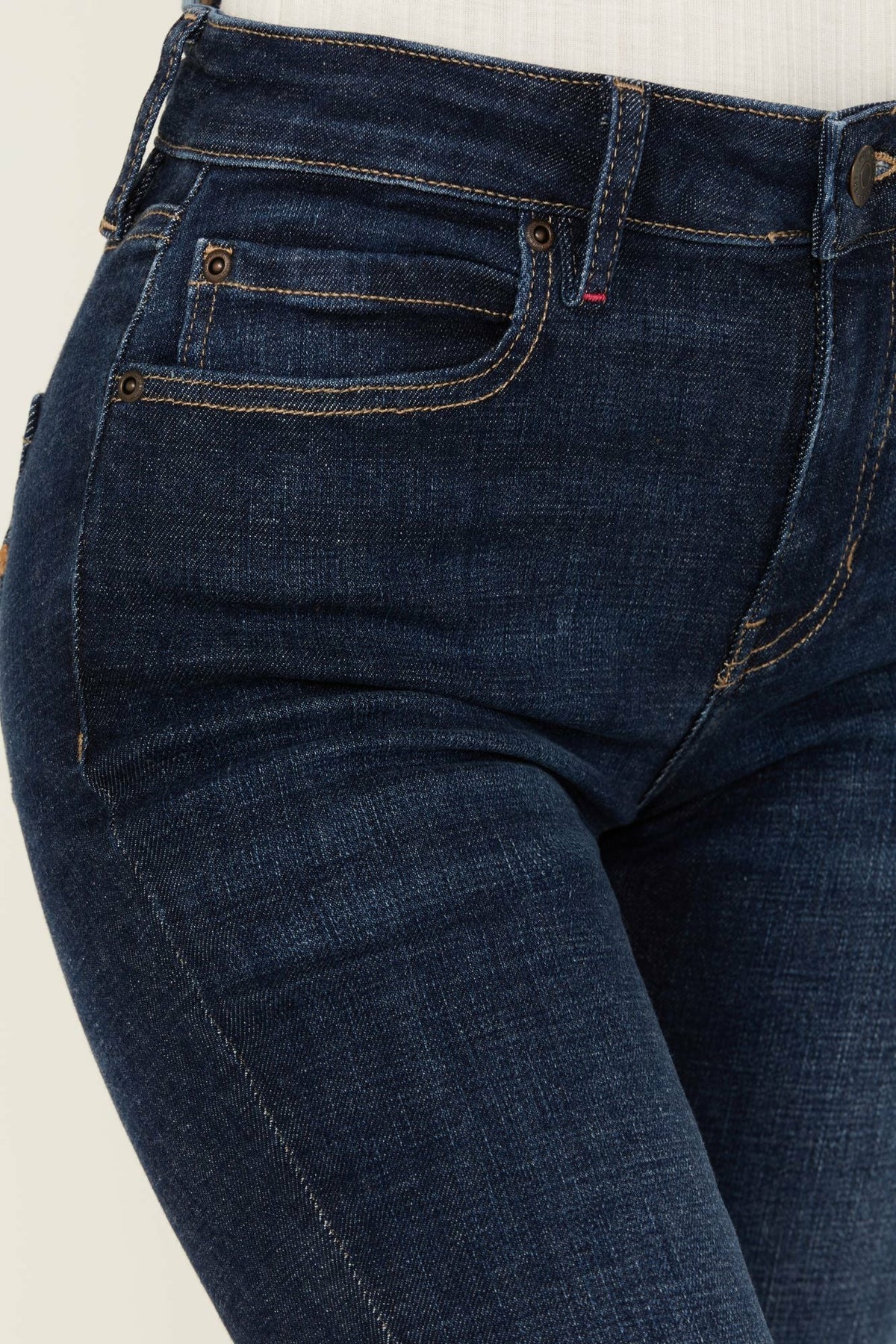 Rebel Janie Dark Wash Mid Rise Bootcut Jeans