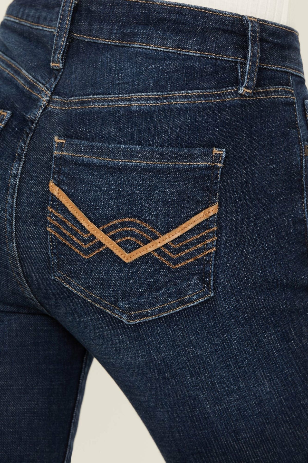 Rebel Janie Dark Wash Mid Rise Bootcut Jeans