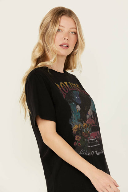 Rolling Rhinestone Short Sleeve Graphic Tee