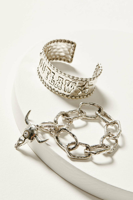 Tyndale Outlaw Cuff Bracelet Set - 2 Piece