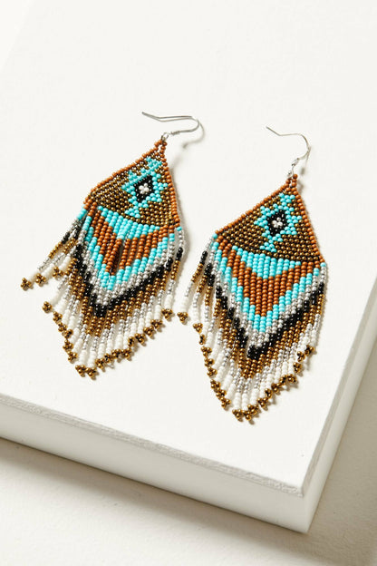 Southwestern Trail Fringe Bronze Earrings