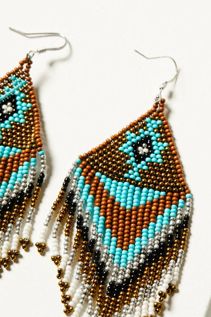 Southwestern Trail Fringe Bronze Earrings