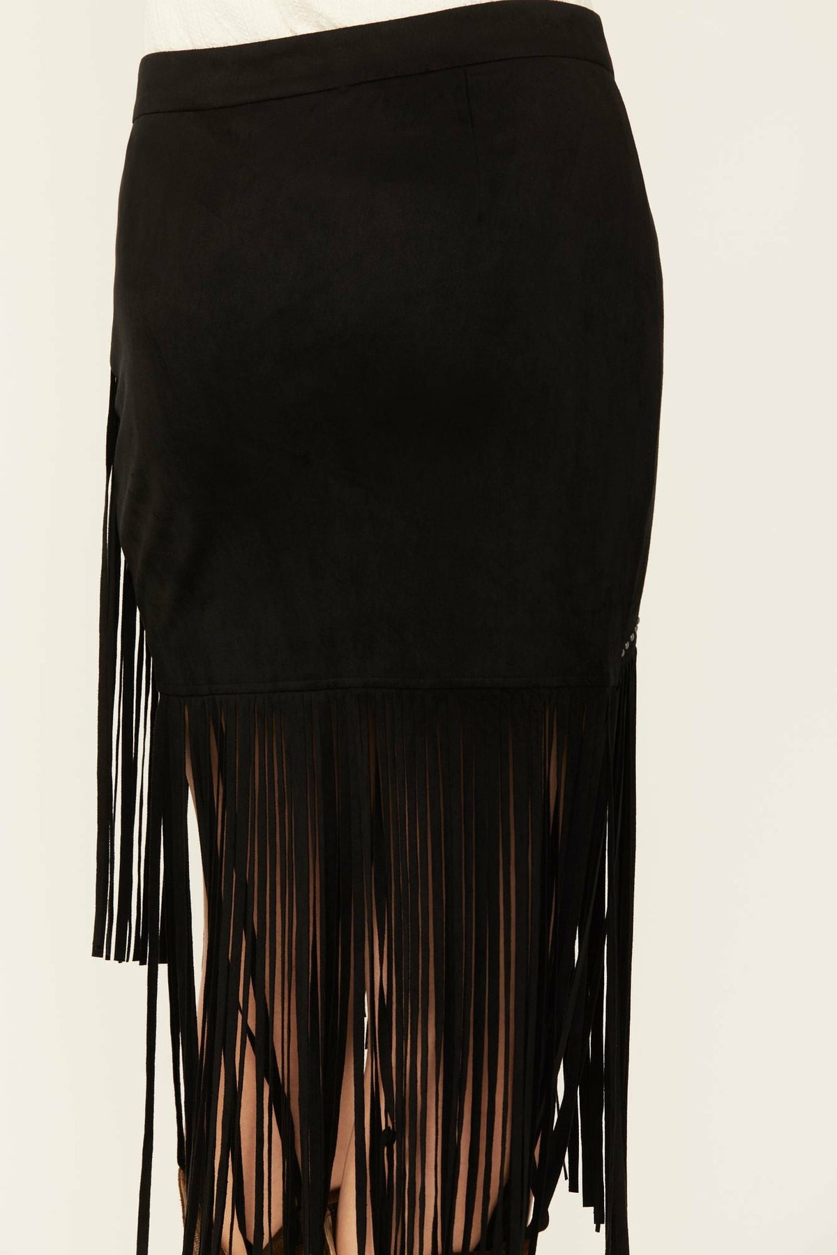 Shiloh Asymmetrical Faux Suede Skirt