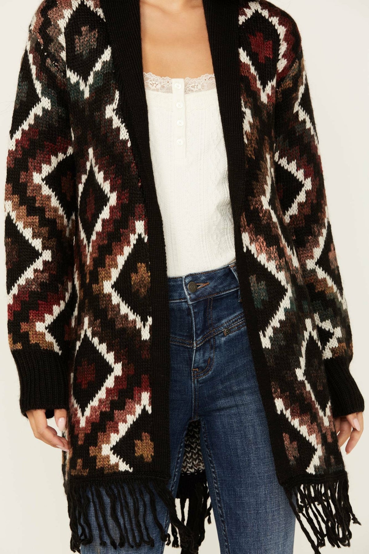 Timothy Southwestern Print Sweater