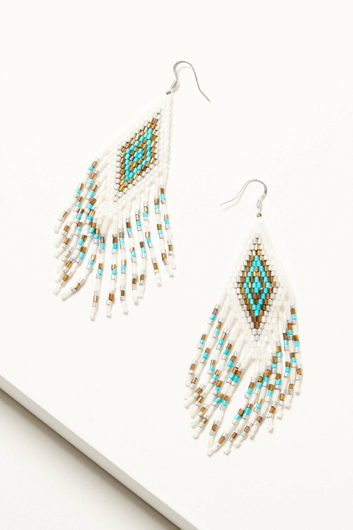 Blanco River Beaded Fringe Earrings