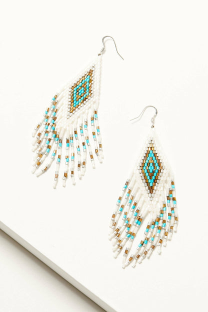 Blanco River Beaded Fringe Earrings