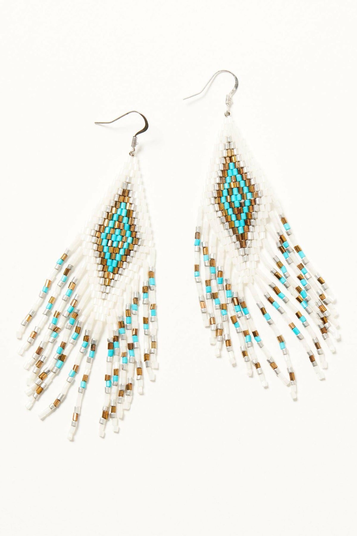 Blanco River Beaded Fringe Earrings