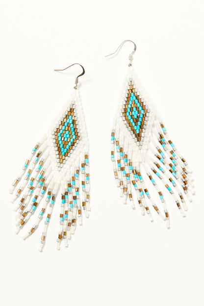 Blanco River Beaded Fringe Earrings