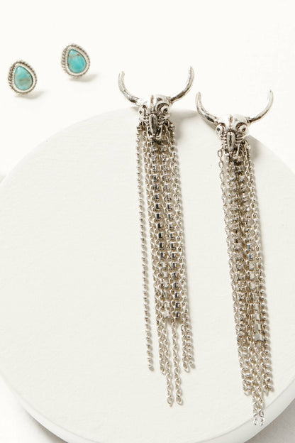 Hartley Antique Silver Earring Set - 2 Piece