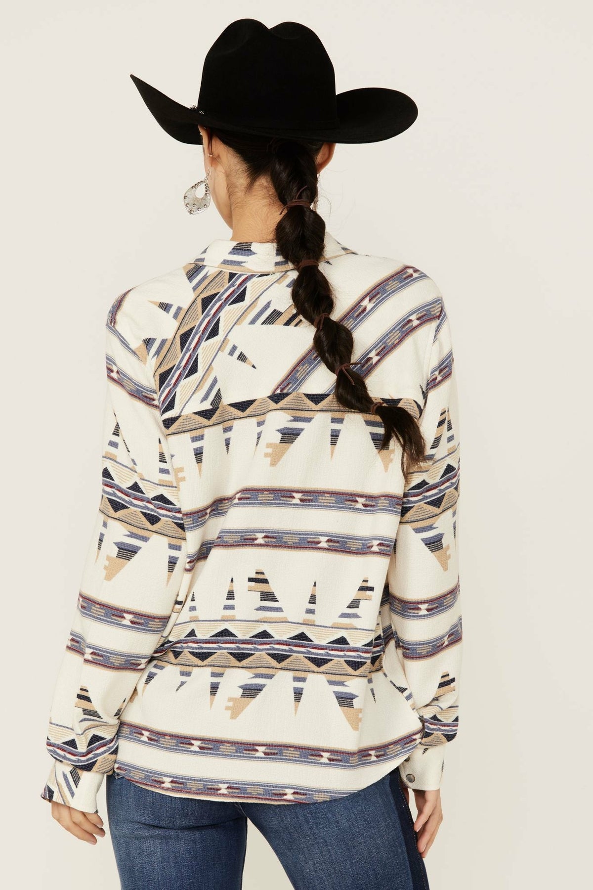 Featherlight Printed Long Sleeve Pearl Snap Western Shirt
