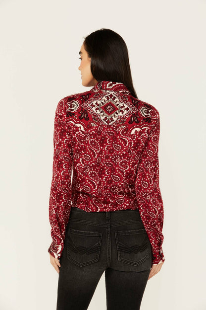 Erwin Printed Tie Front Shirt