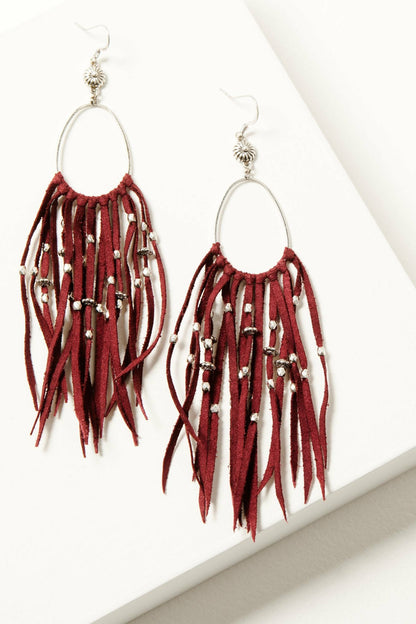Montoya Leather Fringe Earrings