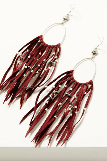 Montoya Leather Fringe Earrings