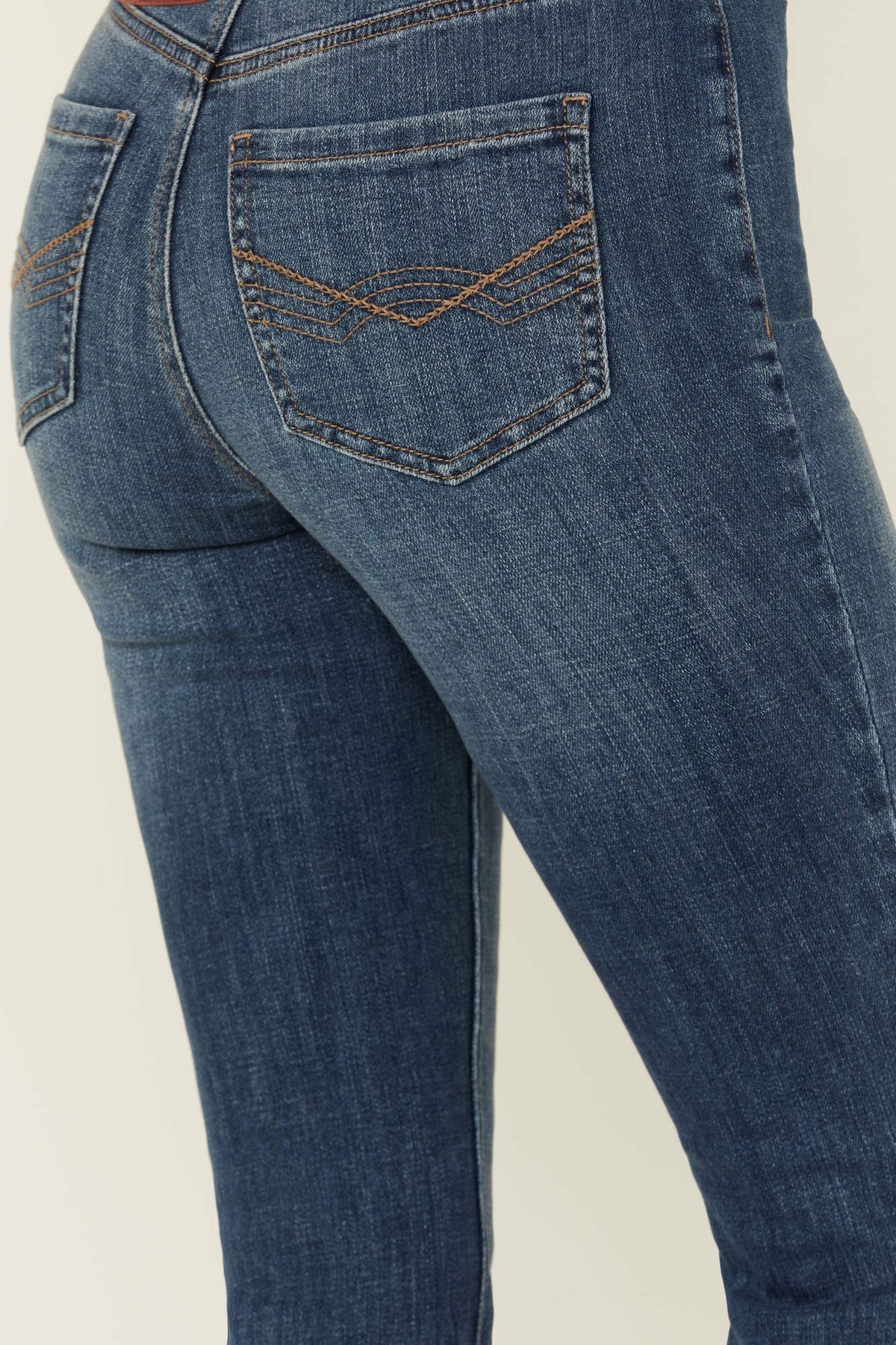 Dark Wash Outlaw Super High Rise Bootcut Stretch Denim Jeans