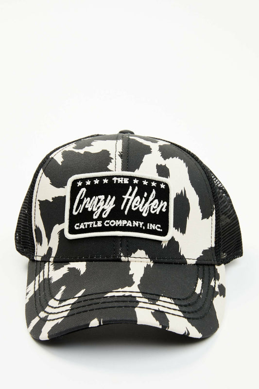 Crazy Heifer Cow Print Baseball Cap