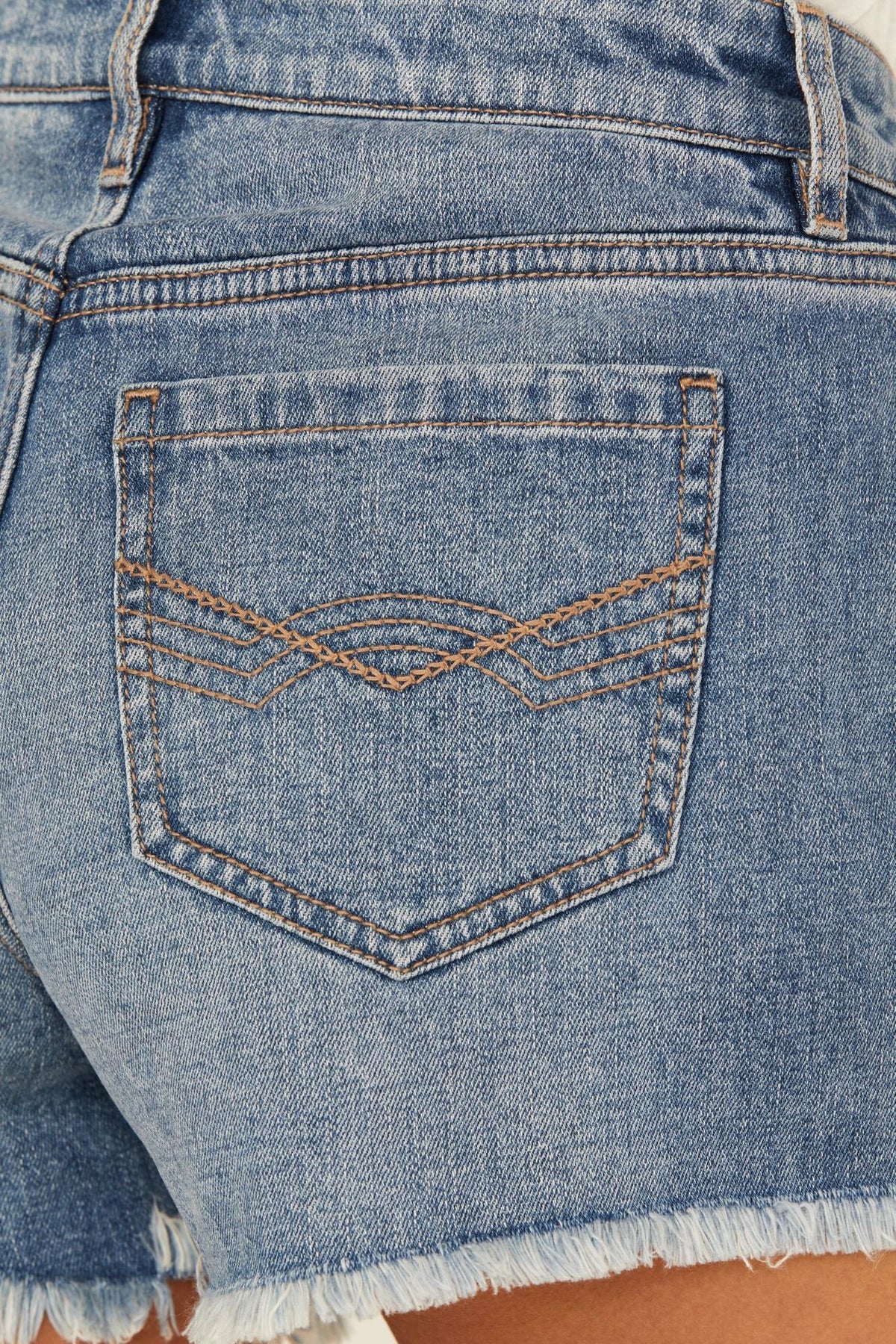 Fawn Medium Wash Gypsy High Rise Comfort Stretch Shorts