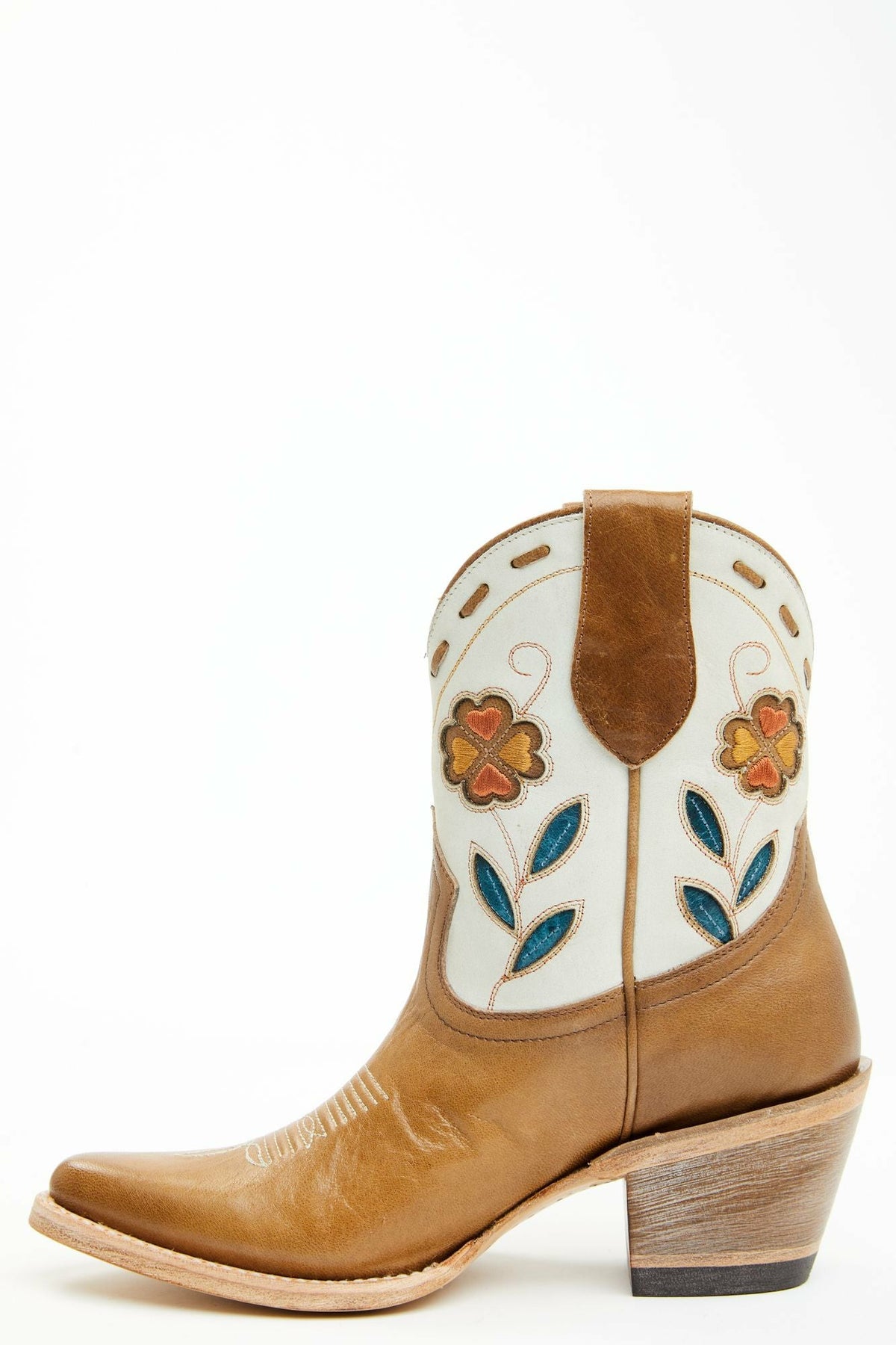 Runaway Tan Western Booties - Round Toe