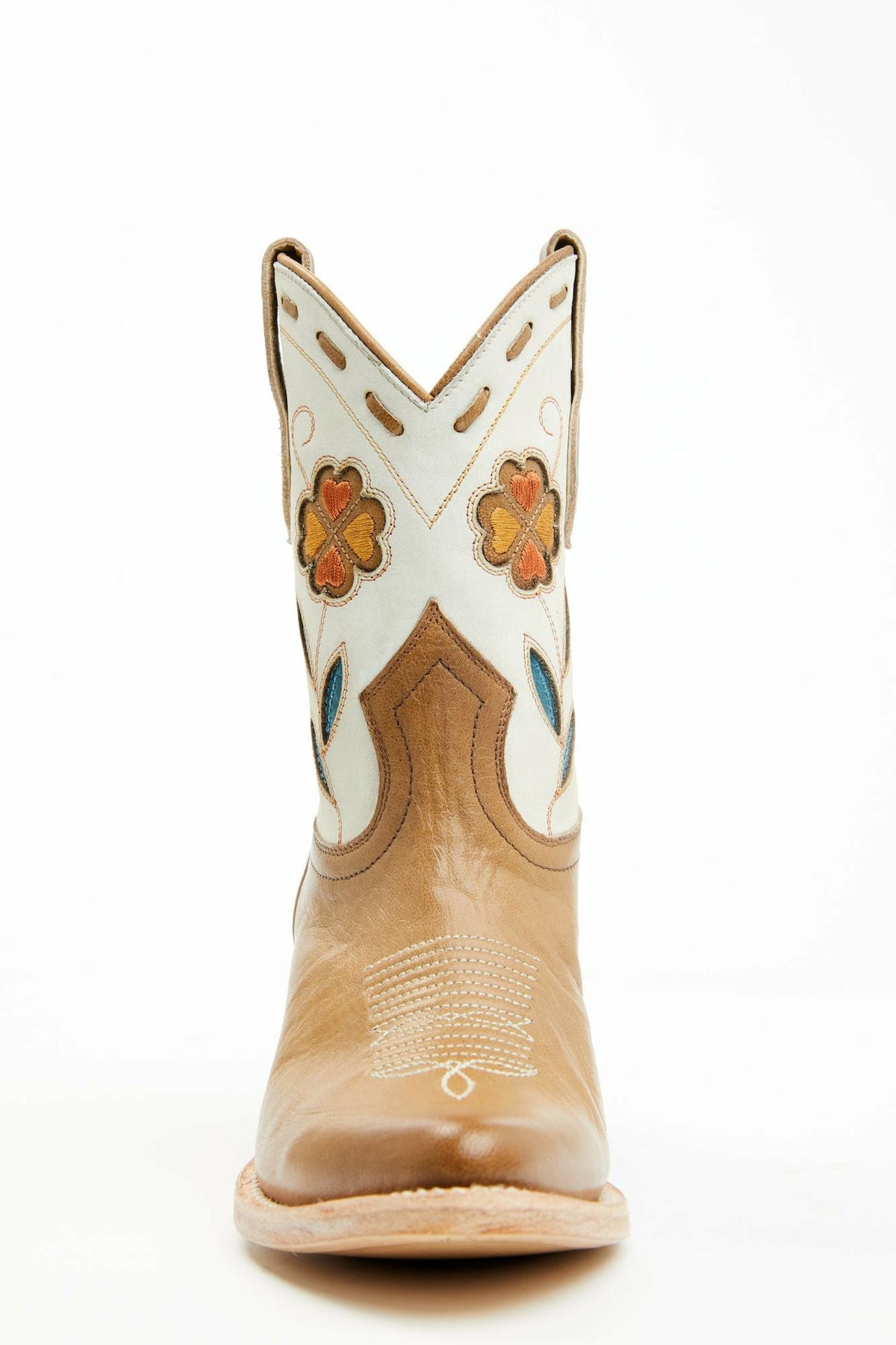 Runaway Tan Western Booties - Round Toe