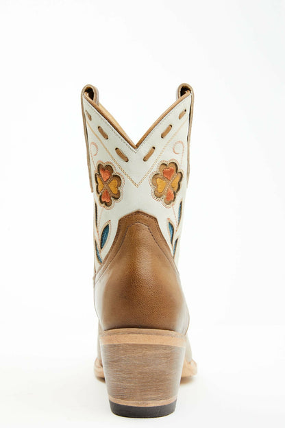 Runaway Tan Western Booties - Round Toe