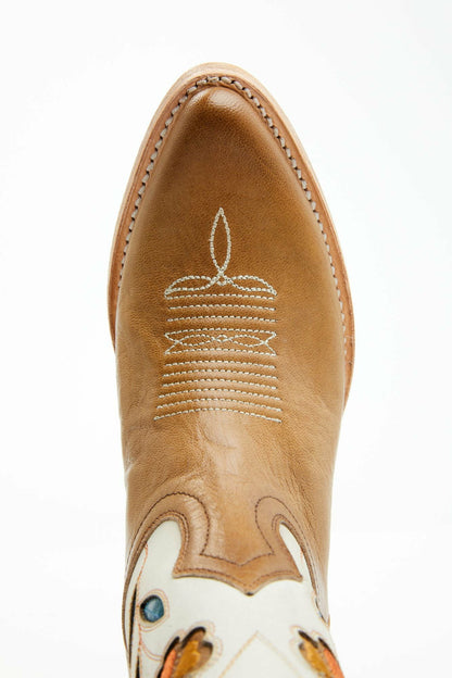 Runaway Tan Western Booties - Round Toe