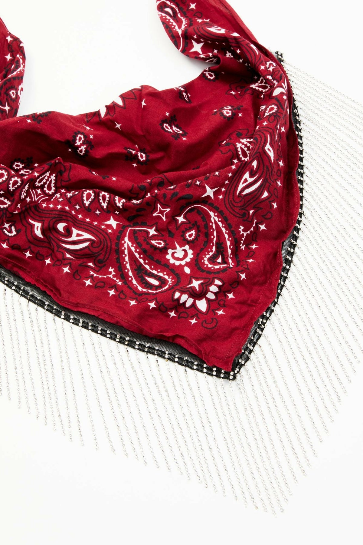 Abby Ann Rhinestone Fringe Bandana Necklace