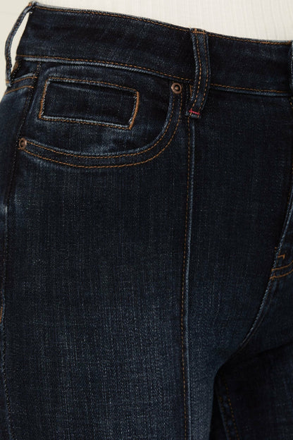 Regent Dark Wash Gypsy High Rise Seamed Bootcut Comfort Stretch Denim Jeans