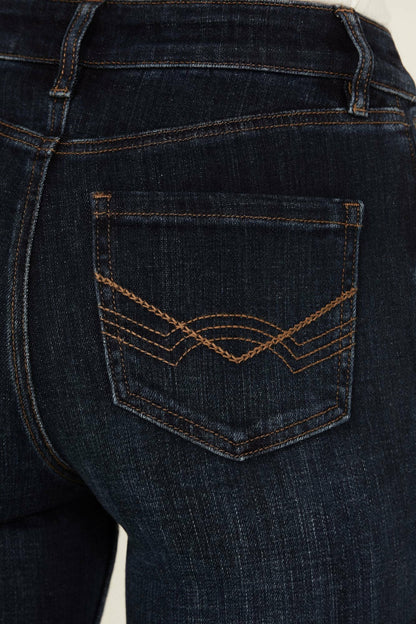 Regent Dark Wash Gypsy High Rise Seamed Bootcut Comfort Stretch Denim Jeans