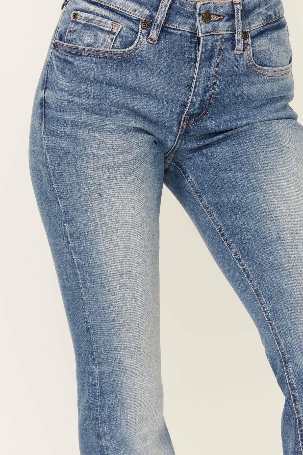 Alto Vista Medium Wash Mid Rise Bootcut Stretch Denim Jeans