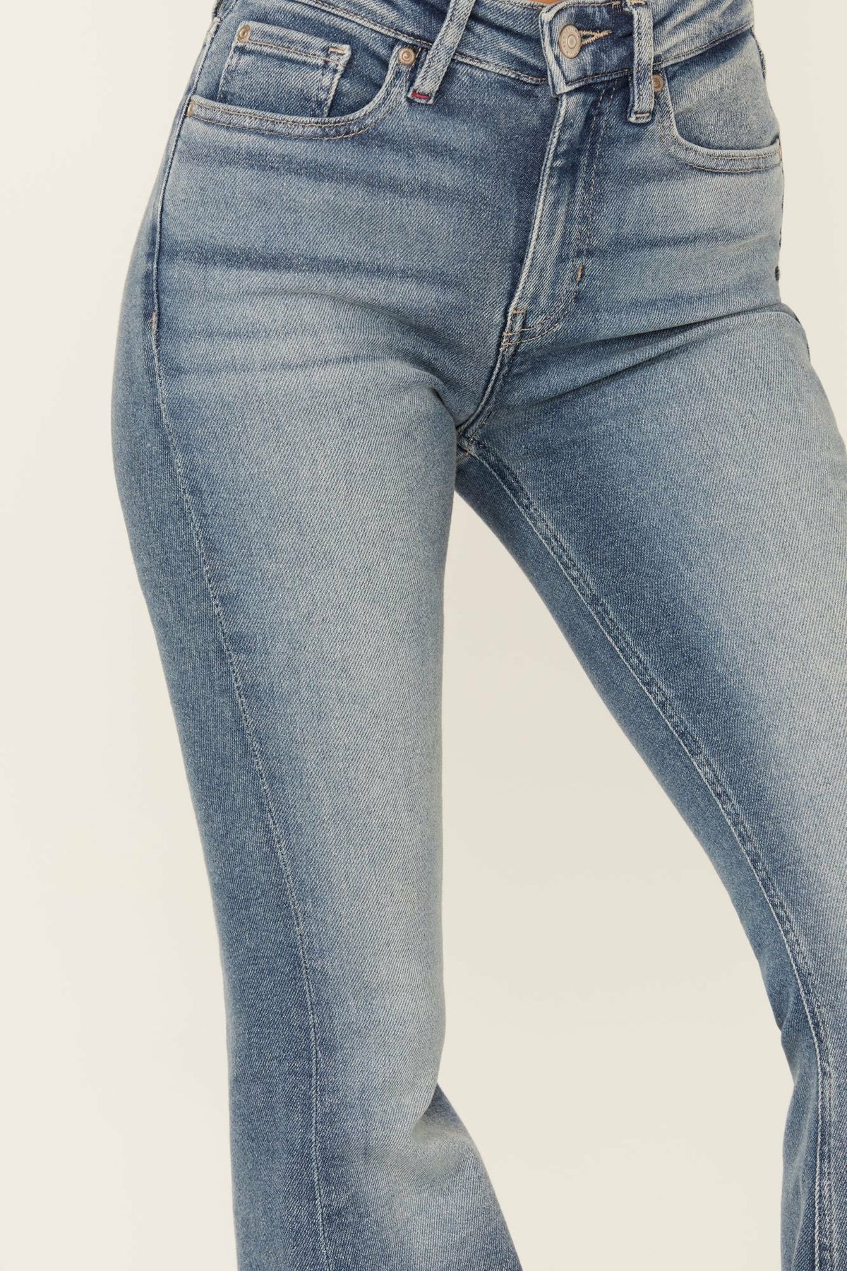 Barnwell Medium Wash High Rise Flare Stretch Denim Jeans