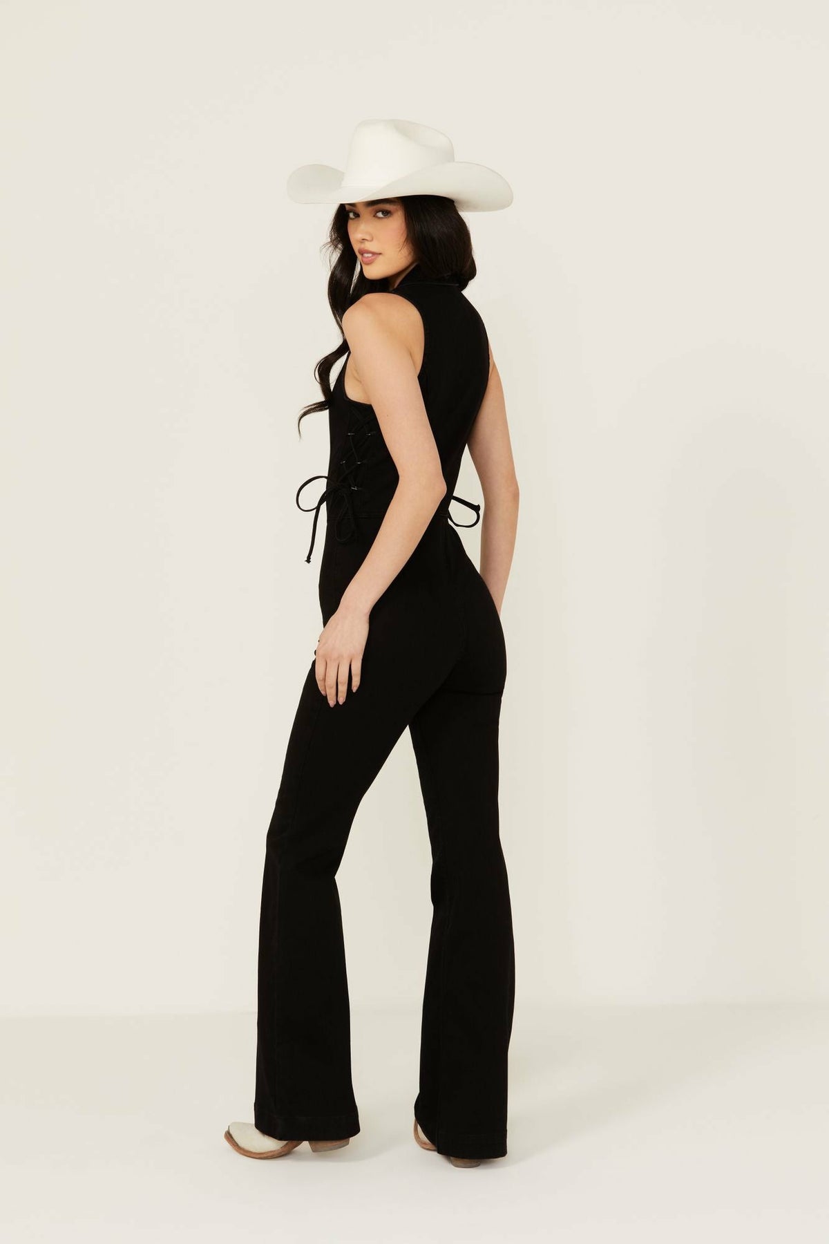 Lawson Stretch Lace Detail Flare Jumpsuit