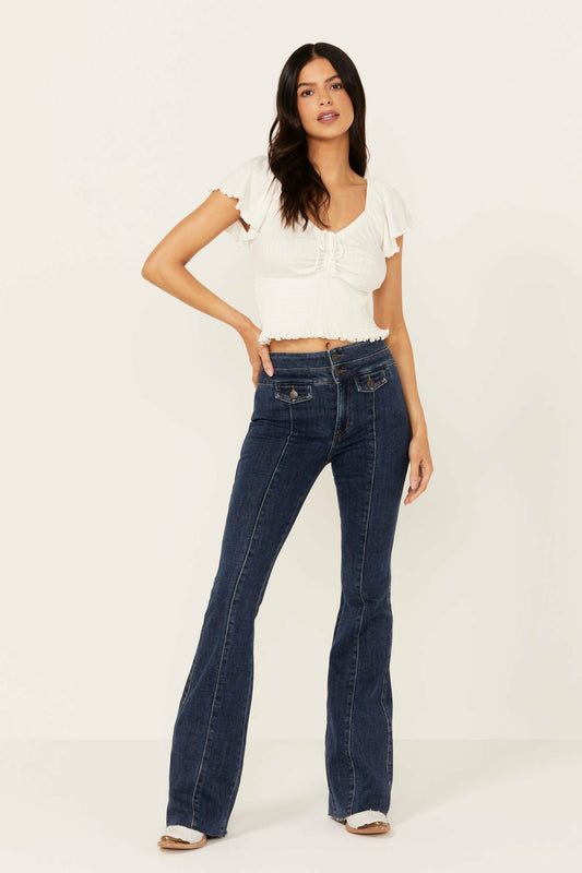 La Vista Dark Wash Legend High Rise Bootcut Comfort Stretch Denim Jeans