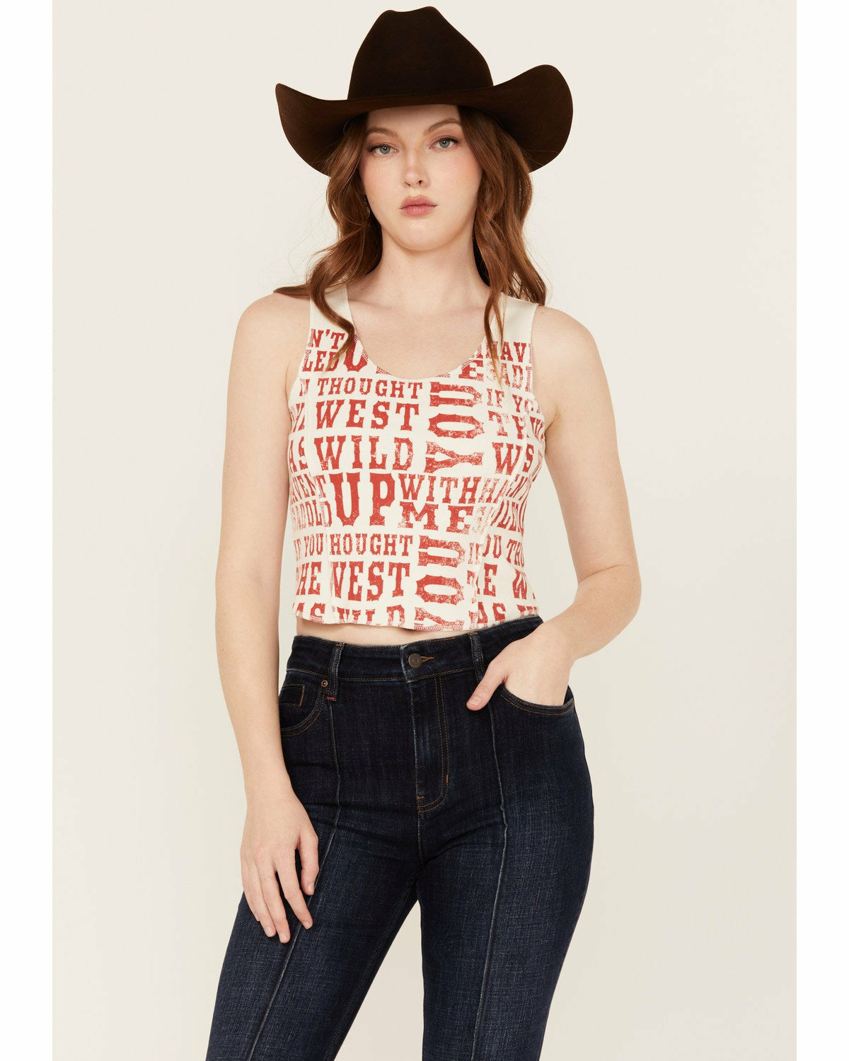 Rhett The West Was Wild Graphic Rib Knit Tank