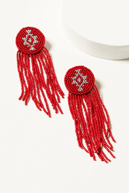 Adalee Seed Bead Fringe Earrings
