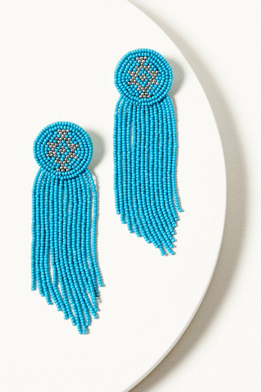 Adalee Seed Bead Fringe Earrings