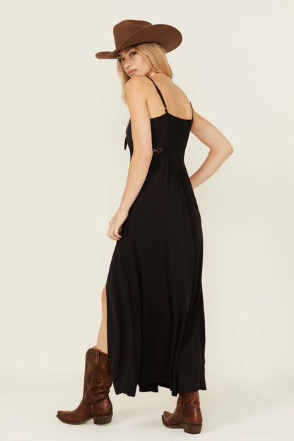 Wisteria Tie Front Maxi Dress