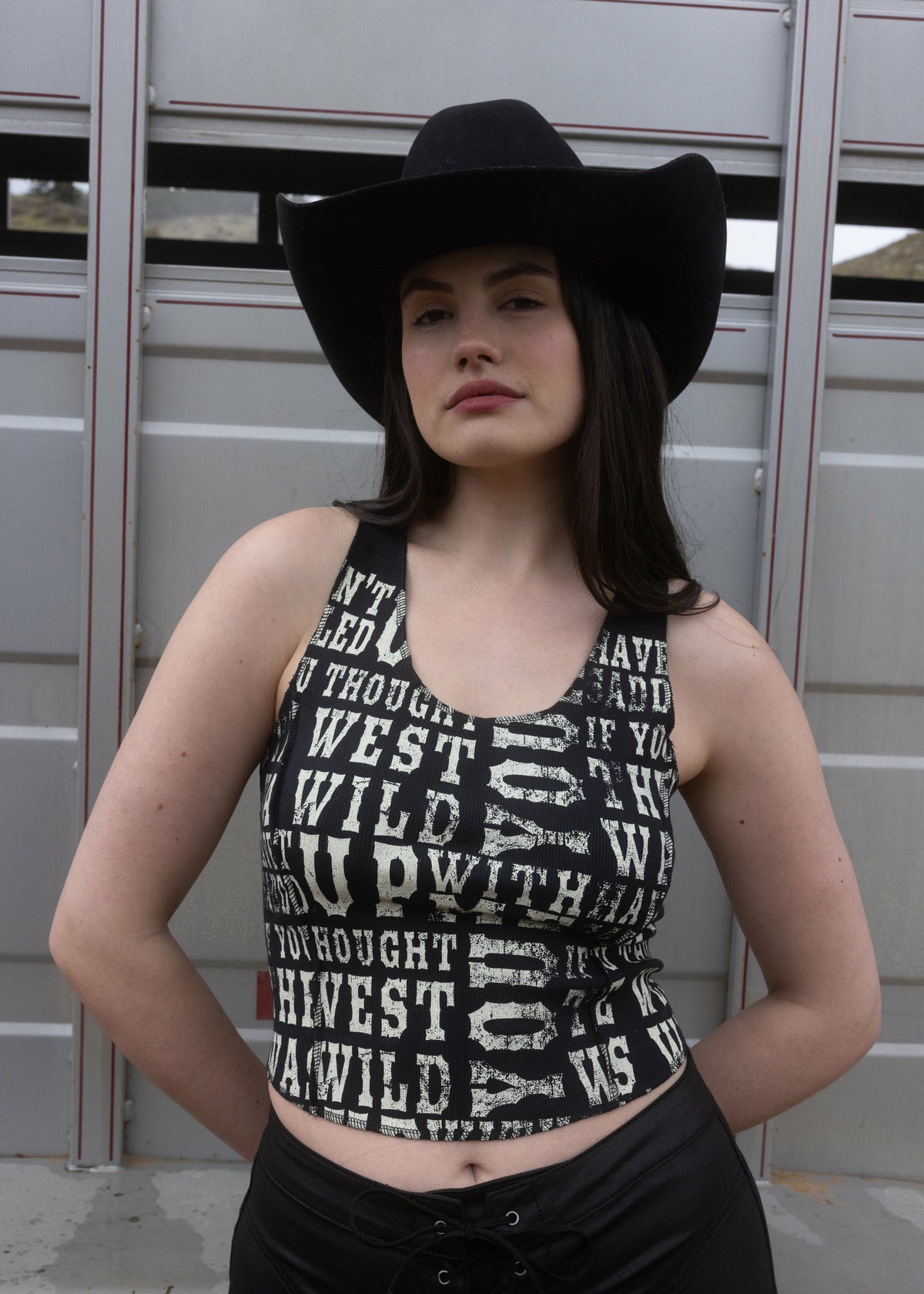 Rhett The West Was Wild Graphic Rib Knit Tank