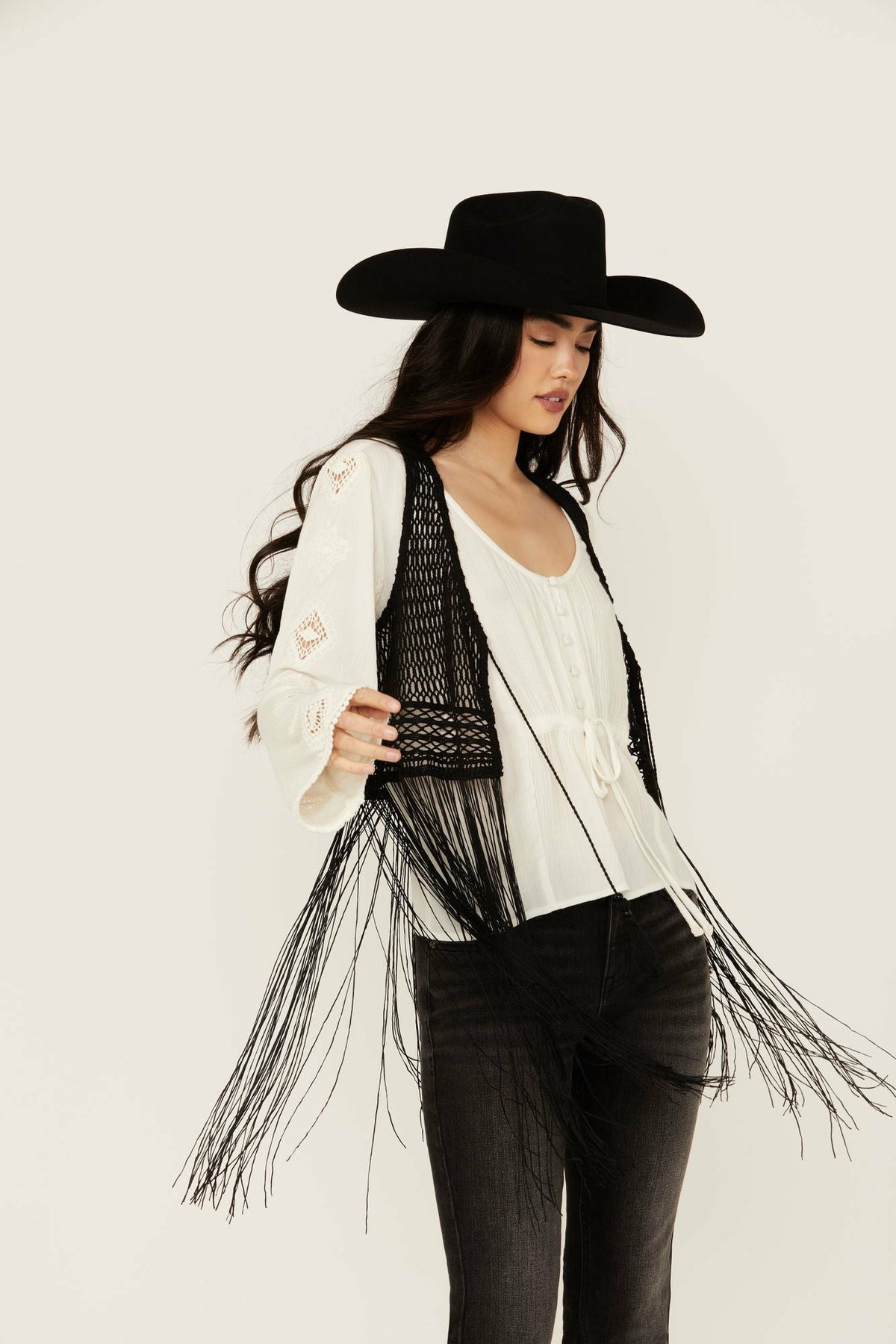 Hawls Crochet Fringe Vest
