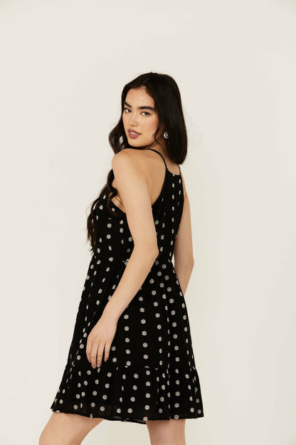 Zelida Embroidered Halter Neck Mini Dress