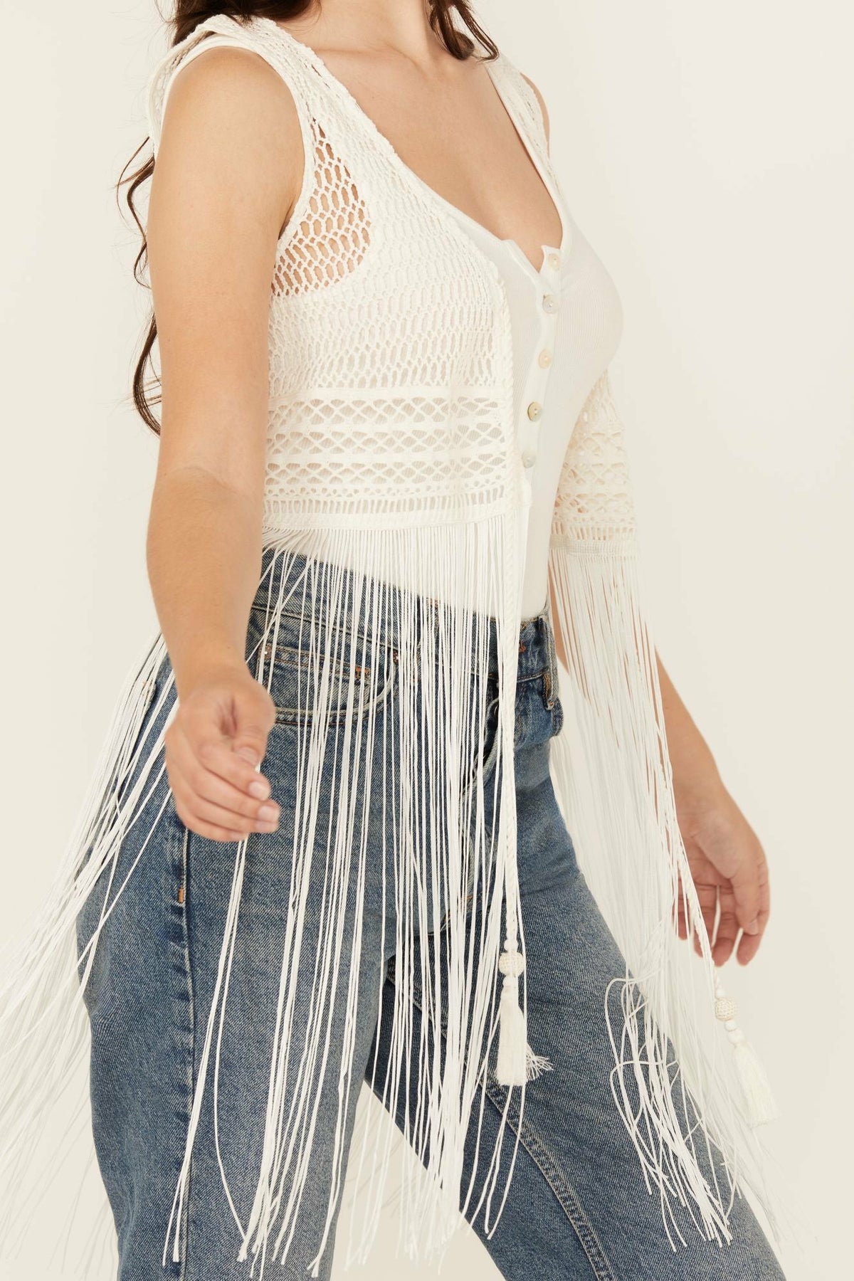 Hawls Crochet Fringe Vest