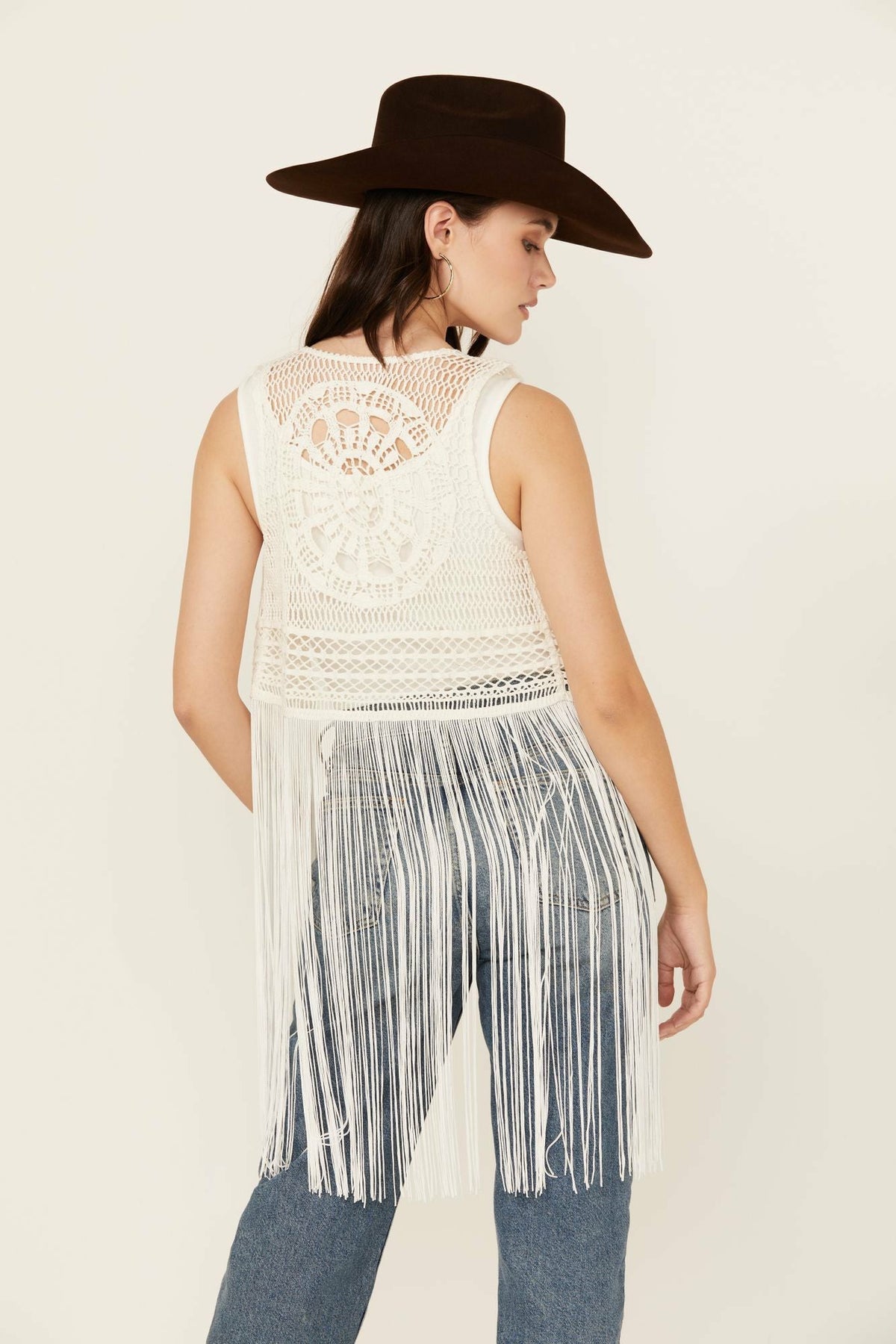 Hawls Crochet Fringe Vest