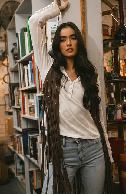 Hattie Beaded Fringe Vest