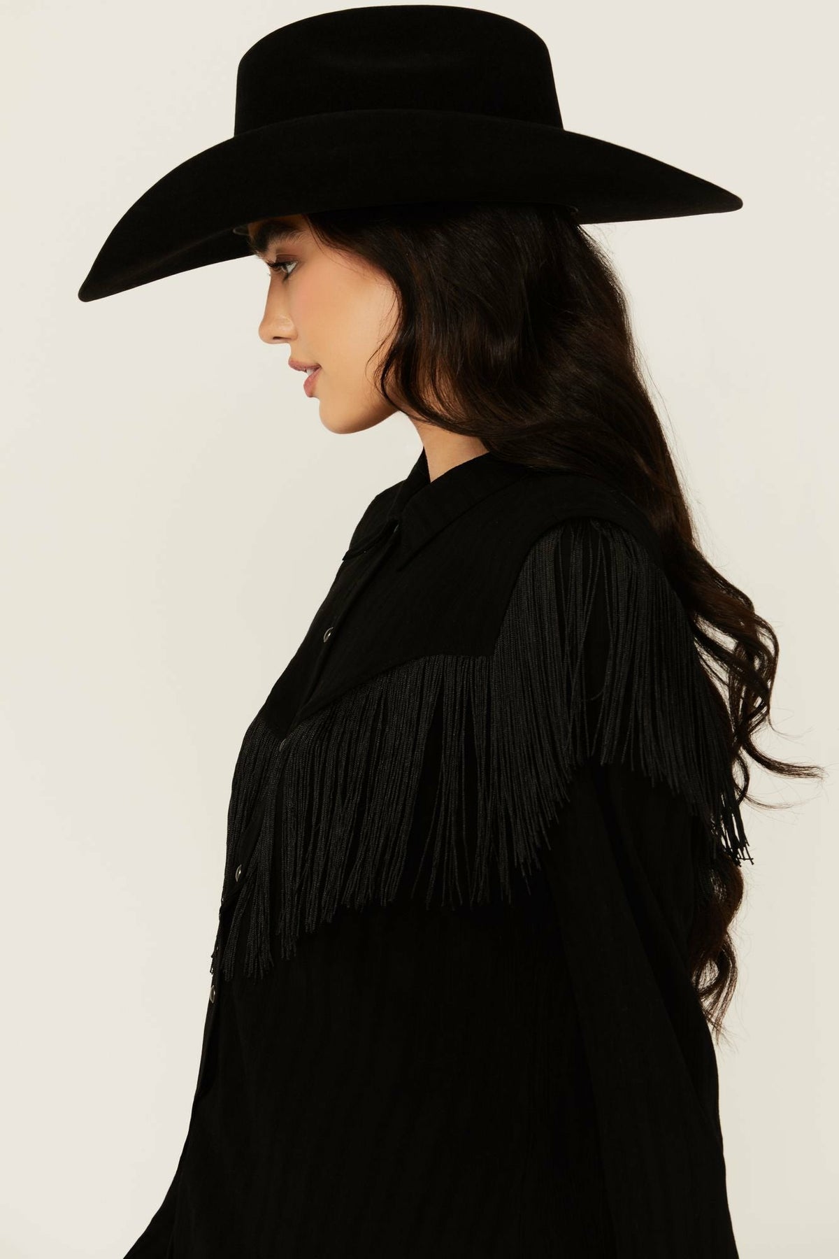 Etta Fringe Long Sleeve Snap Western Shirt