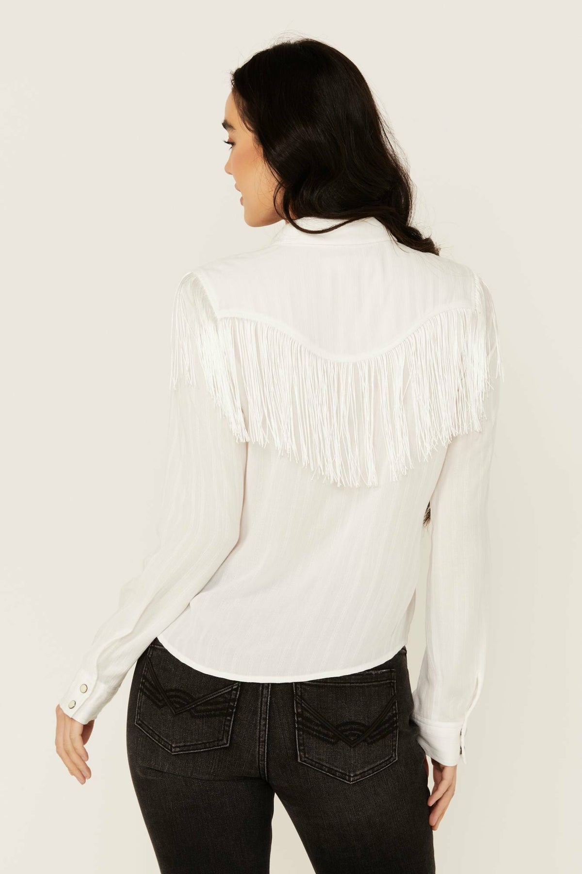 Etta Fringe Long Sleeve Snap Western Shirt