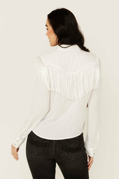 Etta Fringe Long Sleeve Snap Western Shirt