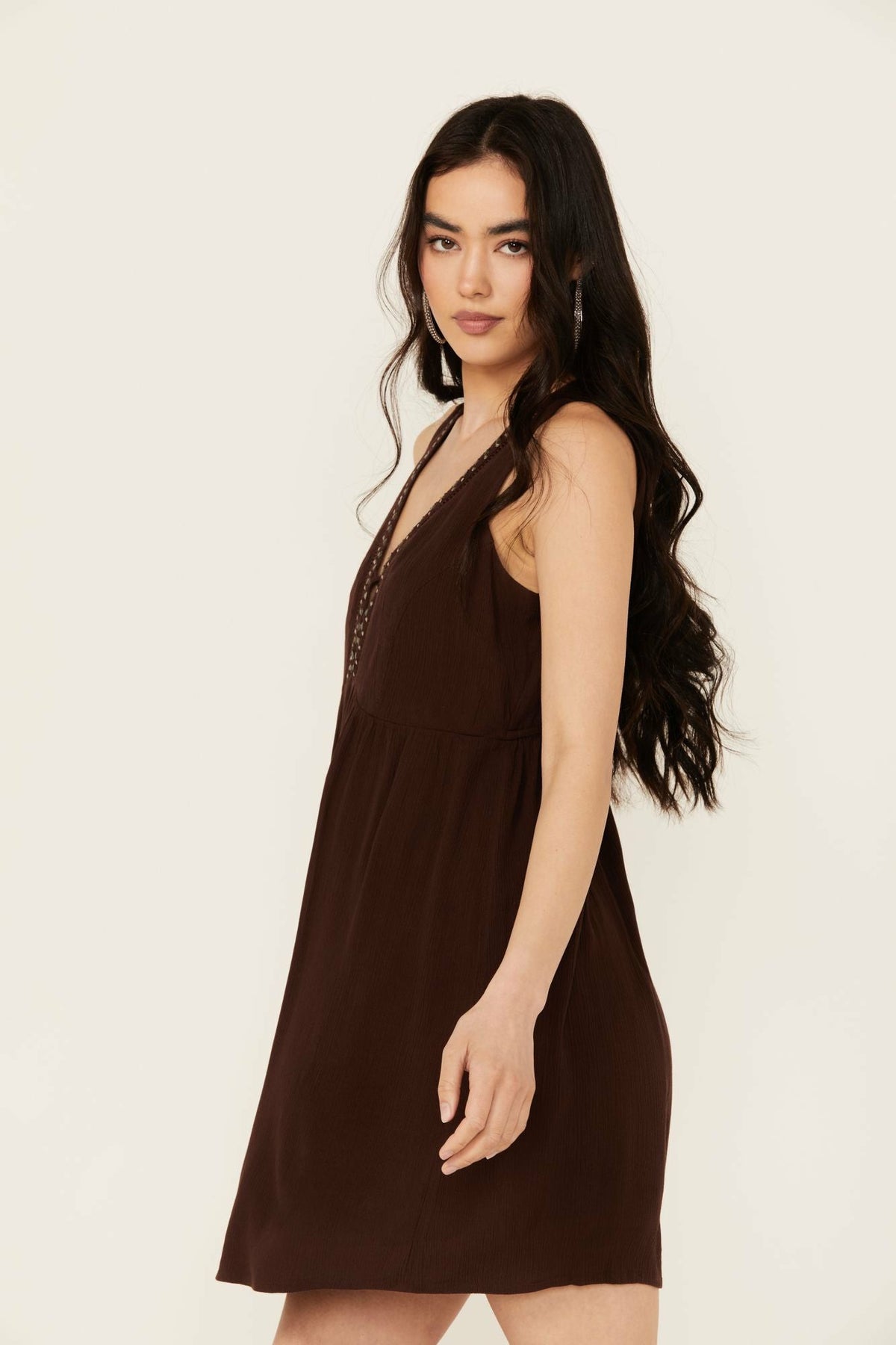 Winfrey Criss Cross Front Embellished Dress