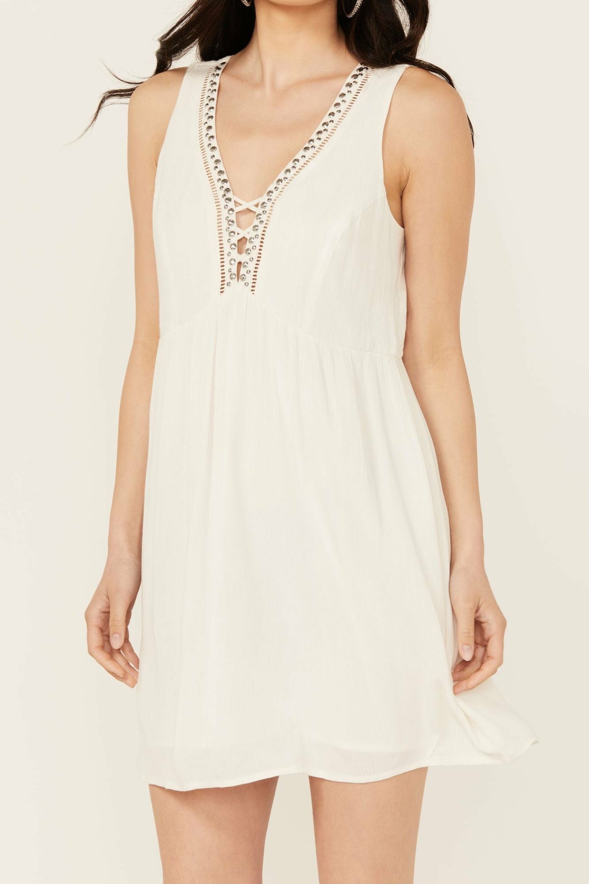 Winfrey Criss Cross Front Embellished Dress