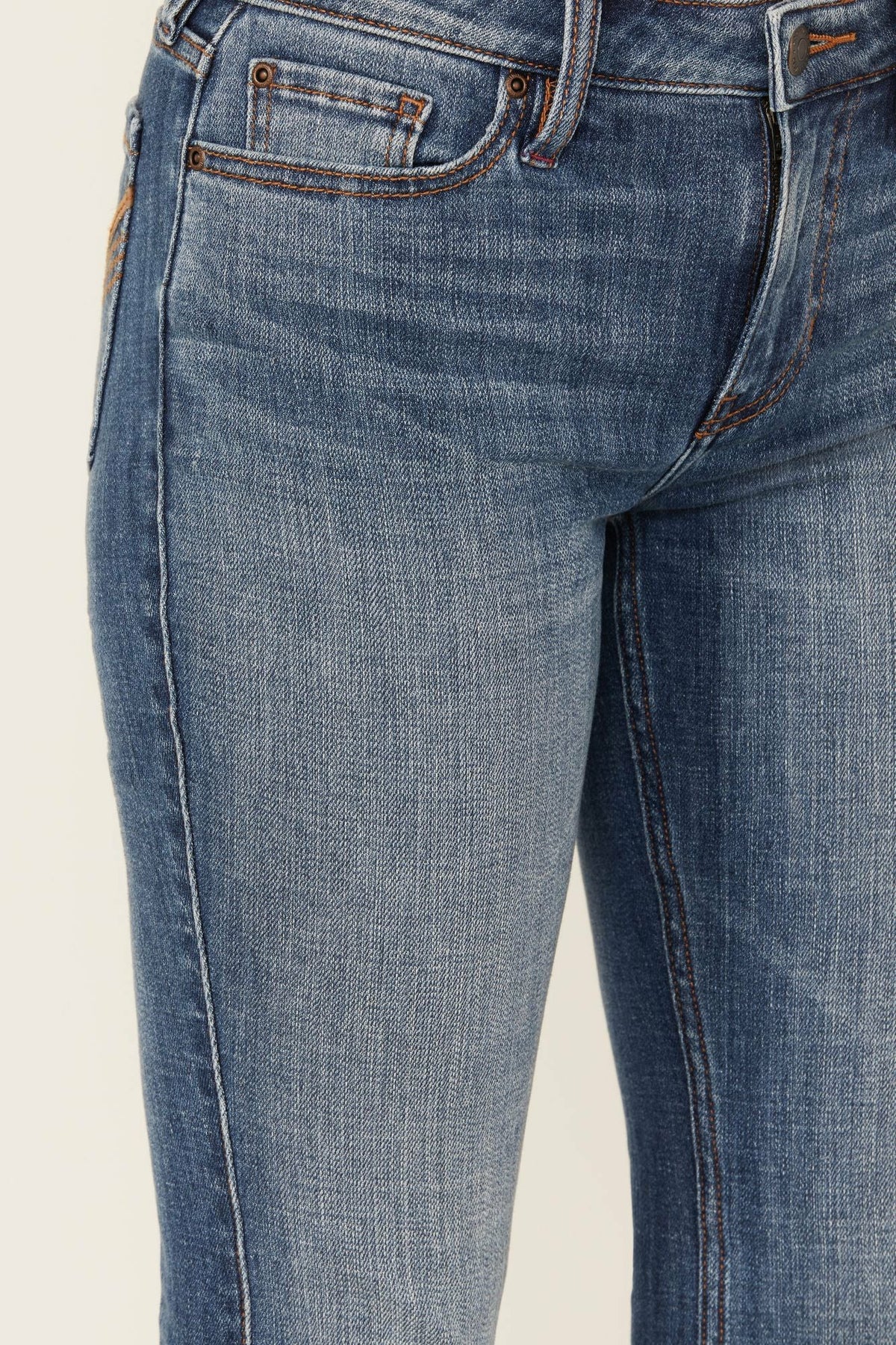 Bayside Medium Wash Mid Rise Bootcut Stretch Denim Jeans